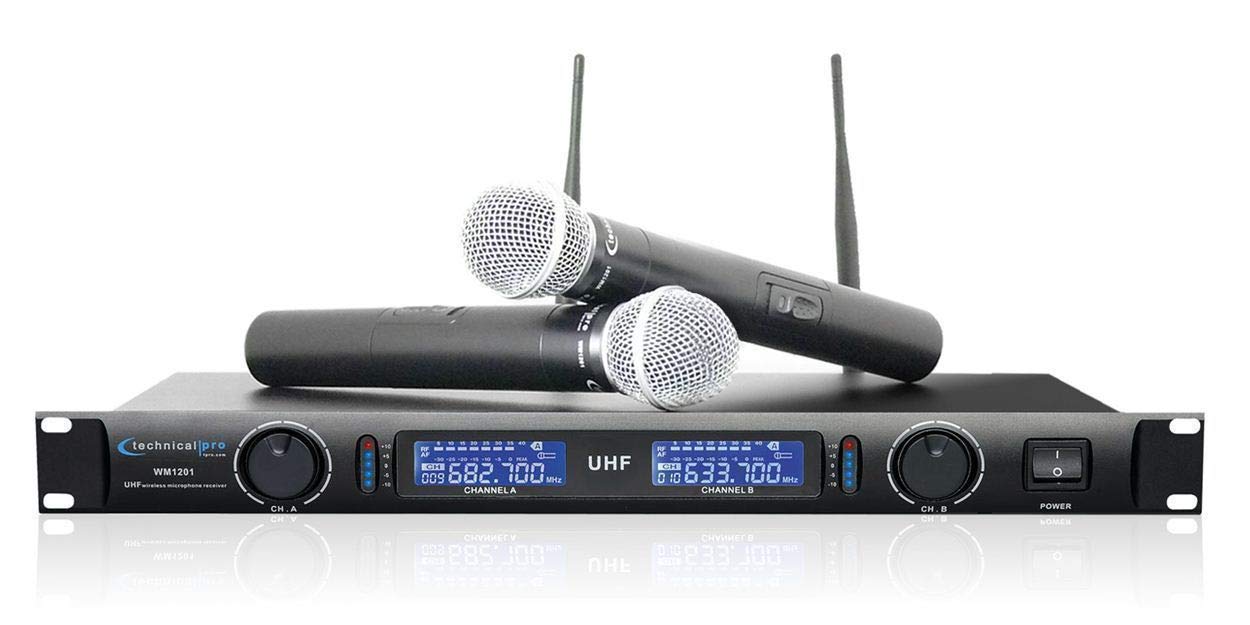 Amazon.com: Technical Pro WM1201 Professional 2-Channel UHF Dual